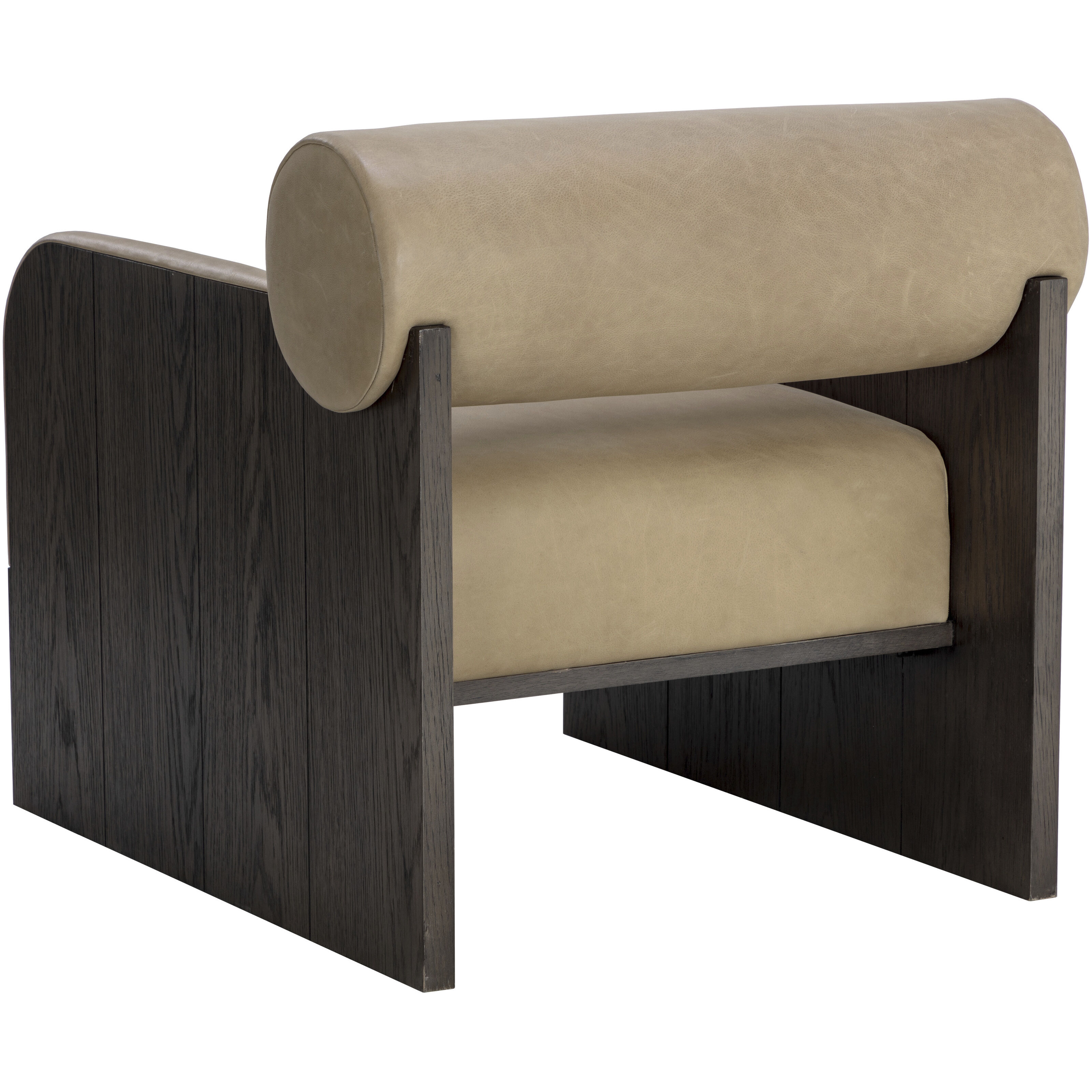 Coburn Dark Brown / Sahara Sand Leather Lounge Chair